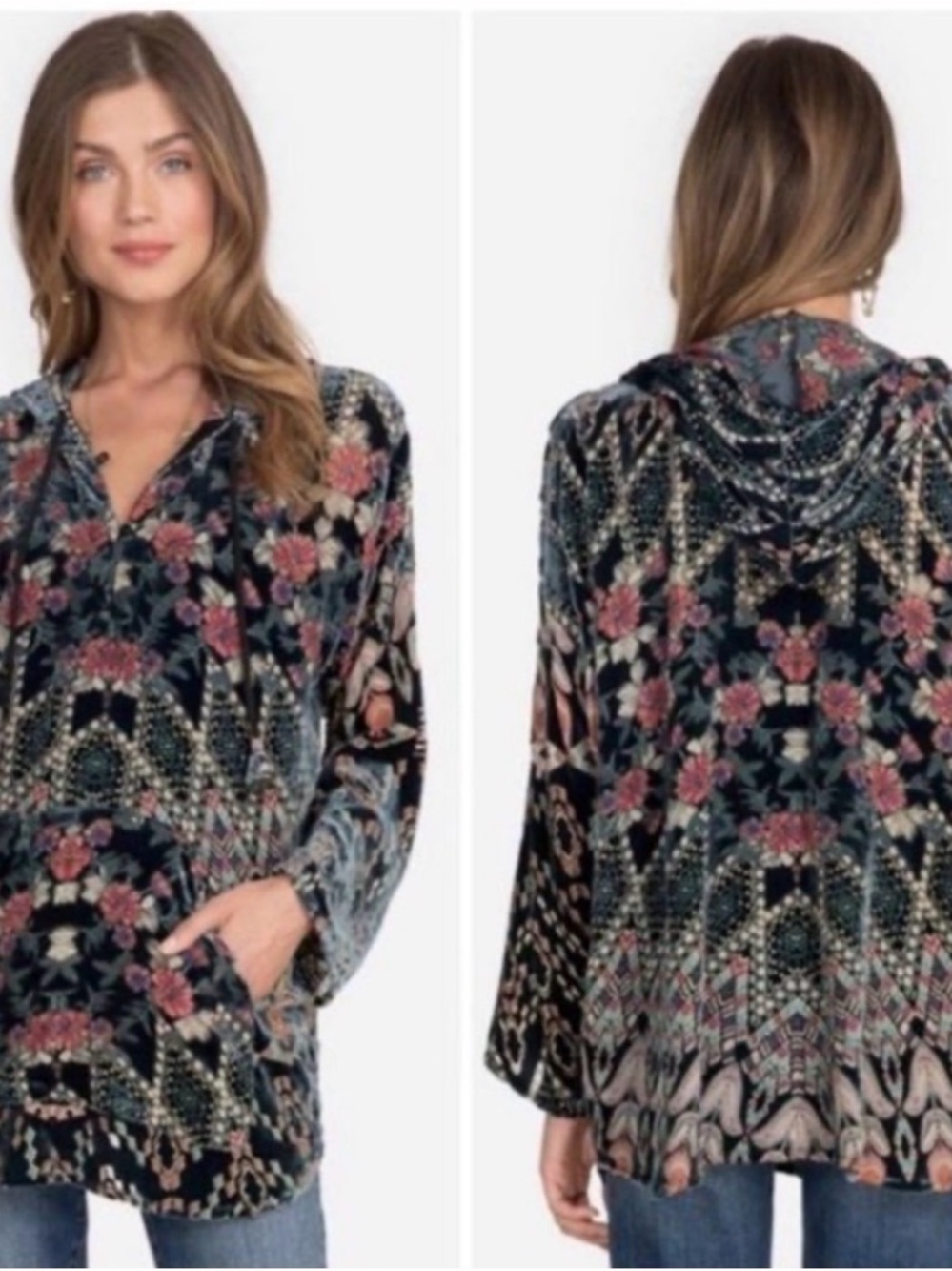 Johnny Was Pete & Greta Marami Burnout Hoodie